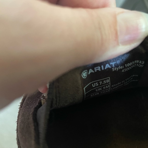 ARIAT- CHOCOLATE CHIP SUEDE/SPOTTED HAIR ON cruiser- size 7.5 - Picture 7 of 7